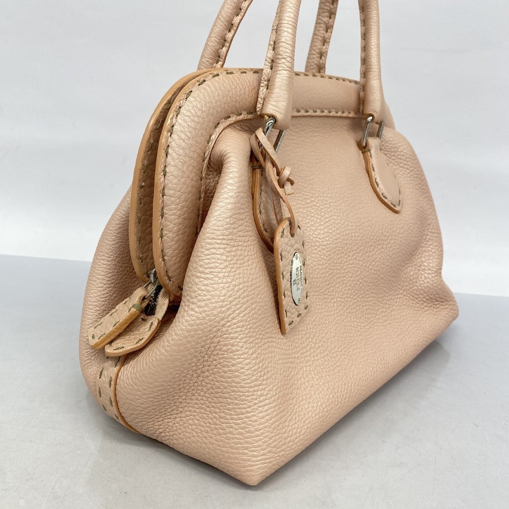Fendi Selleria Leather Pink Handbag